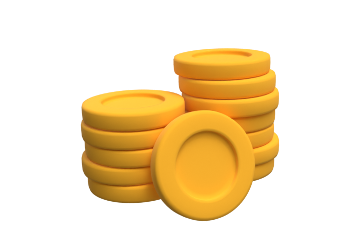 A stack of coins
