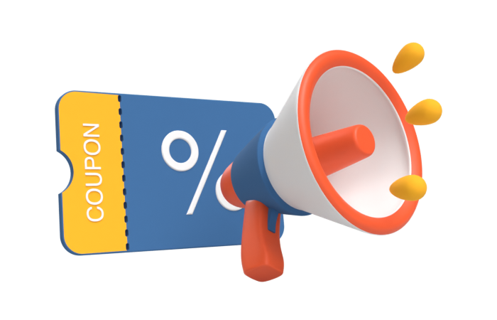 Megaphone and coupon